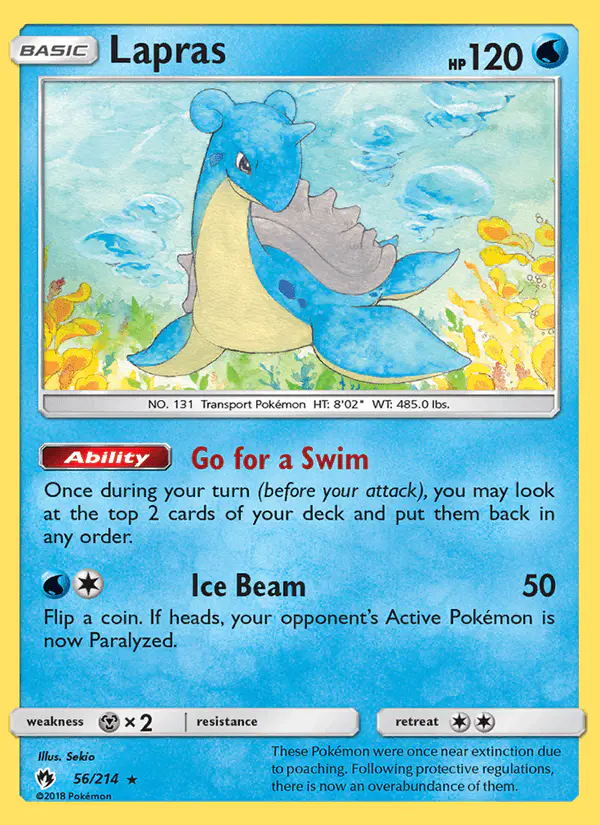 Carta Lapras 56/214 de Lost Thunder