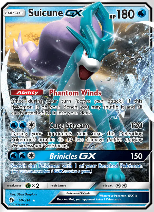 Carta Suicune GX 60/214 de Lost Thunder