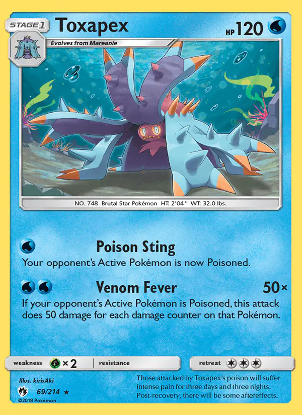 Carta Toxapex 69/214 de Lost Thunder