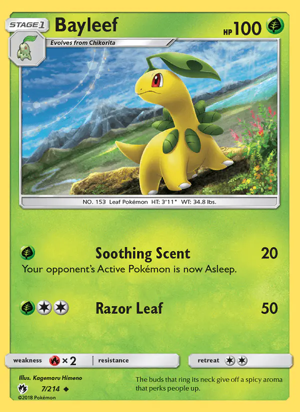 Carta Bayleef 7/214 de Lost Thunder
