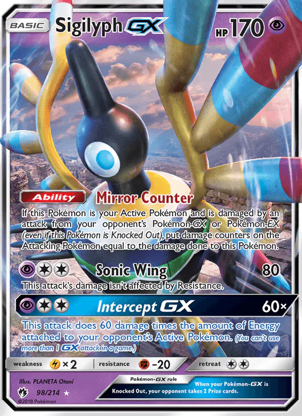 Carta Sigilyph GX 98/214 de Lost Thunder
