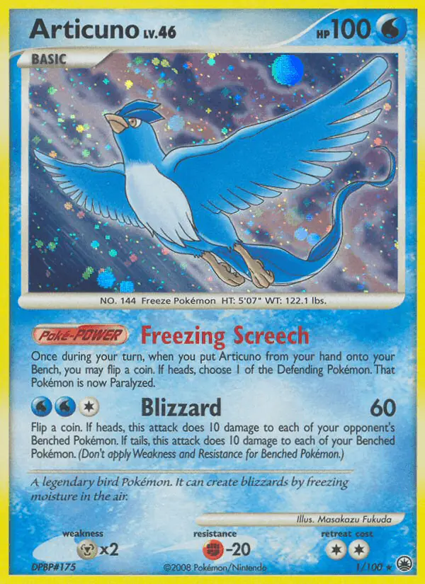 Carta Articuno 1/100 de Majestic Dawn