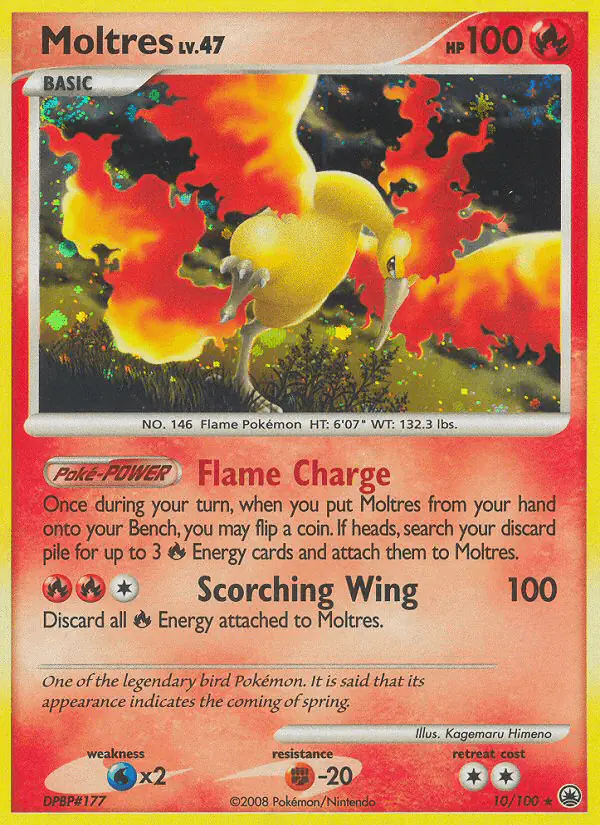 Carta Moltres 10/100 de Majestic Dawn