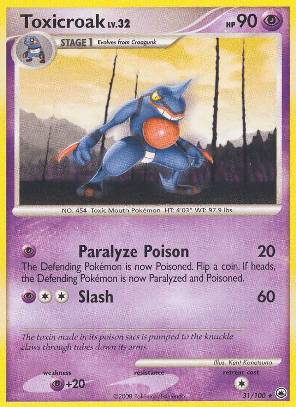 Carta Toxicroak 31/100 de Majestic Dawn
