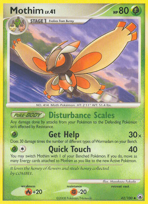 Carta Mothim 42/100 de Majestic Dawn
