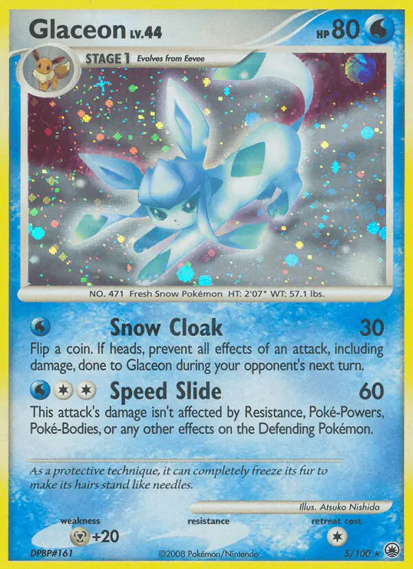 Carta Glaceon 5/100 de Majestic Dawn