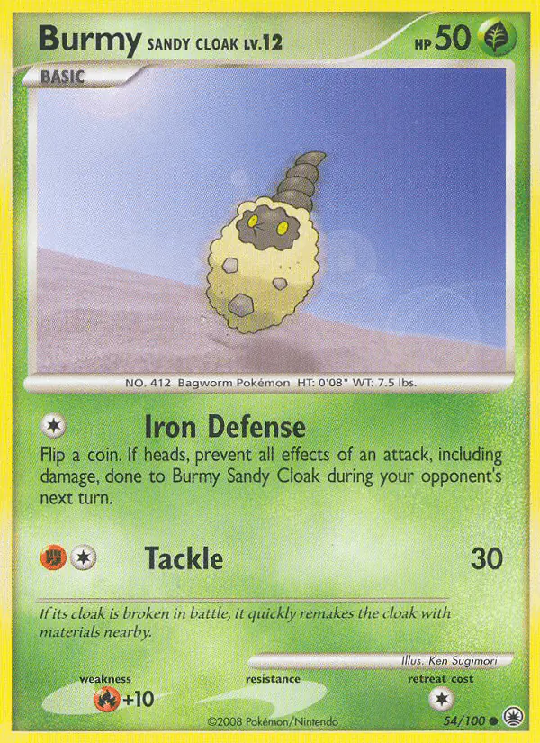 Carta Burmy Sandy Cloak 54/100 de Majestic Dawn