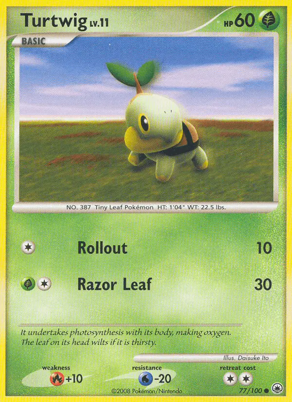 Carta Turtwig 77/100 de Majestic Dawn