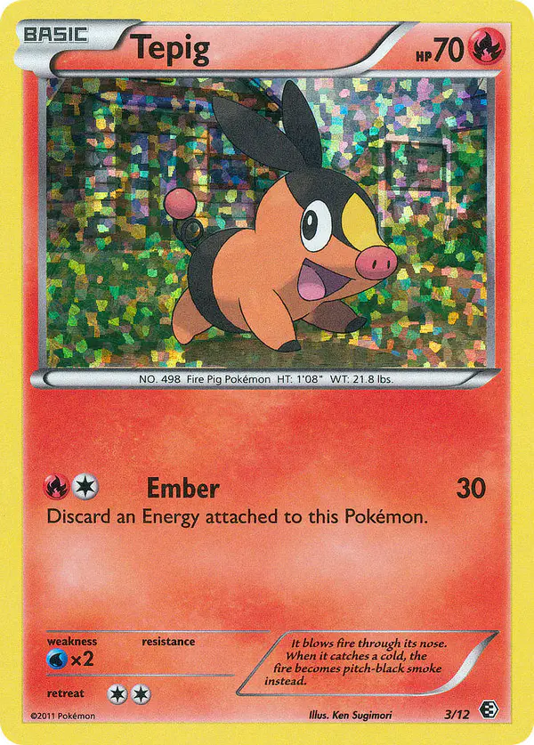 Carta Tepig 3/12 de McDonald's Collection 2011