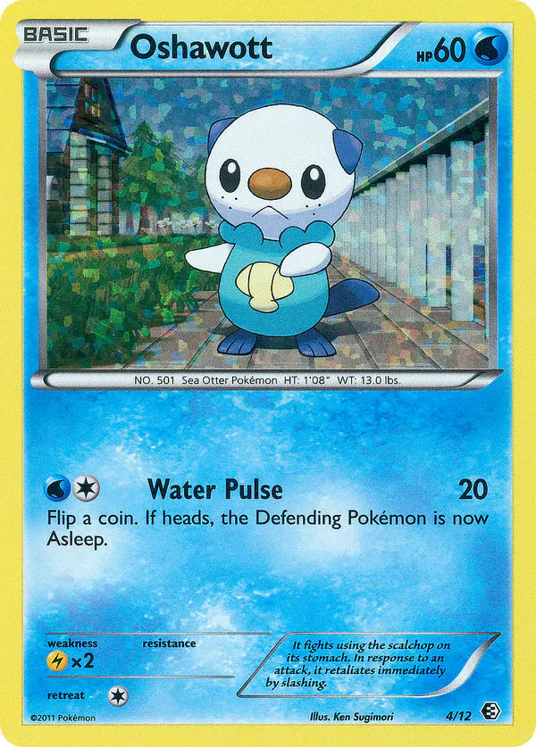 Carta Oshawott 4/12 de McDonald's Collection 2011