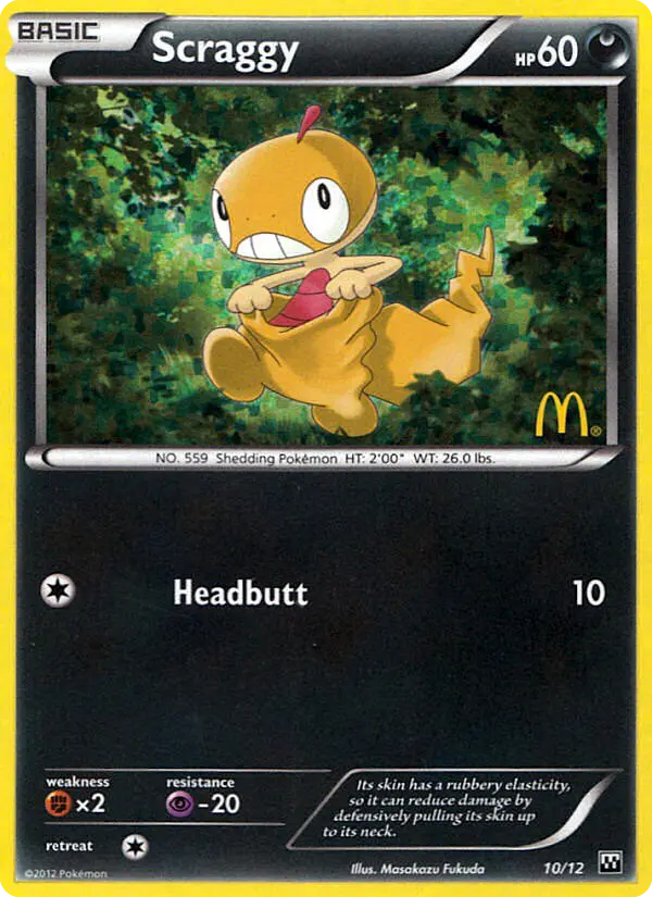 Carta Scraggy 10/12 de McDonald's Collection 2012