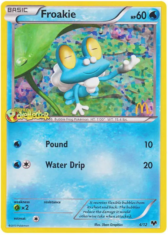 Carta Froakie 4/12 de McDonald's Collection 2014
