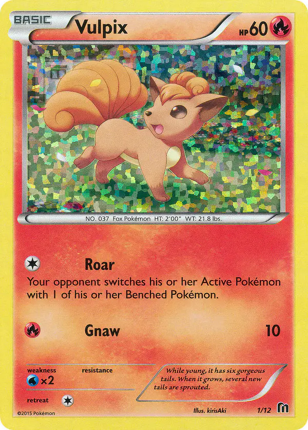 Carta Vulpix 1/12 de McDonald's Collection 2016