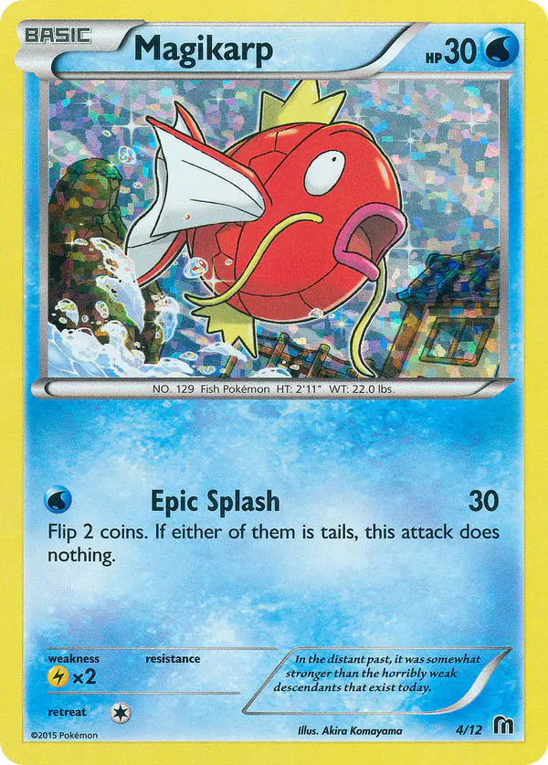 Carta Magikarp 4/12 de McDonald's Collection 2016