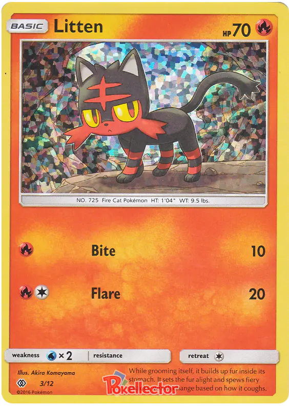Carta Litten 3/12 de McDonald's Collection 2017