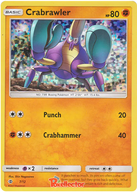 Carta Crabrawler 7/12 de McDonald's Collection 2017