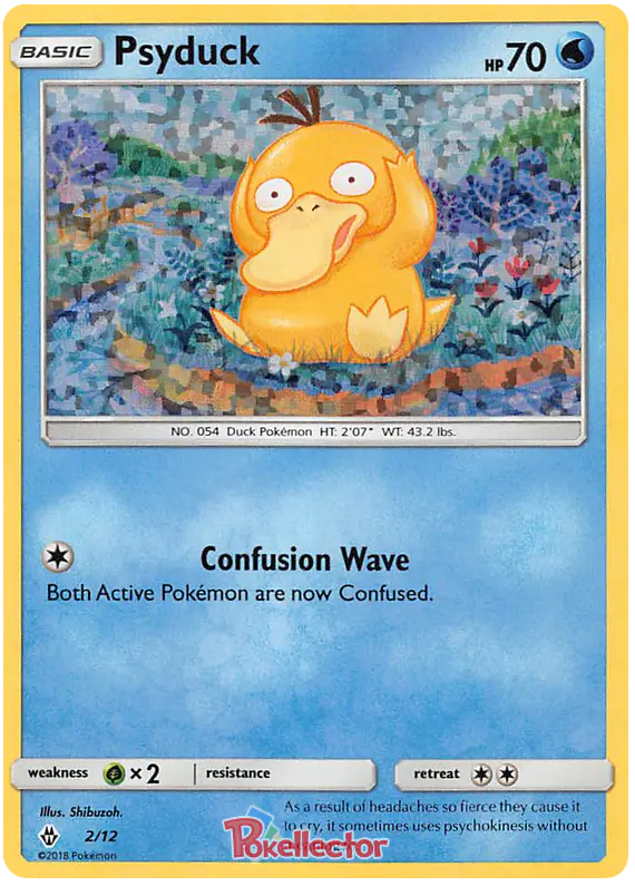 Carta Psyduck 2/12 de McDonald's Collection 2018