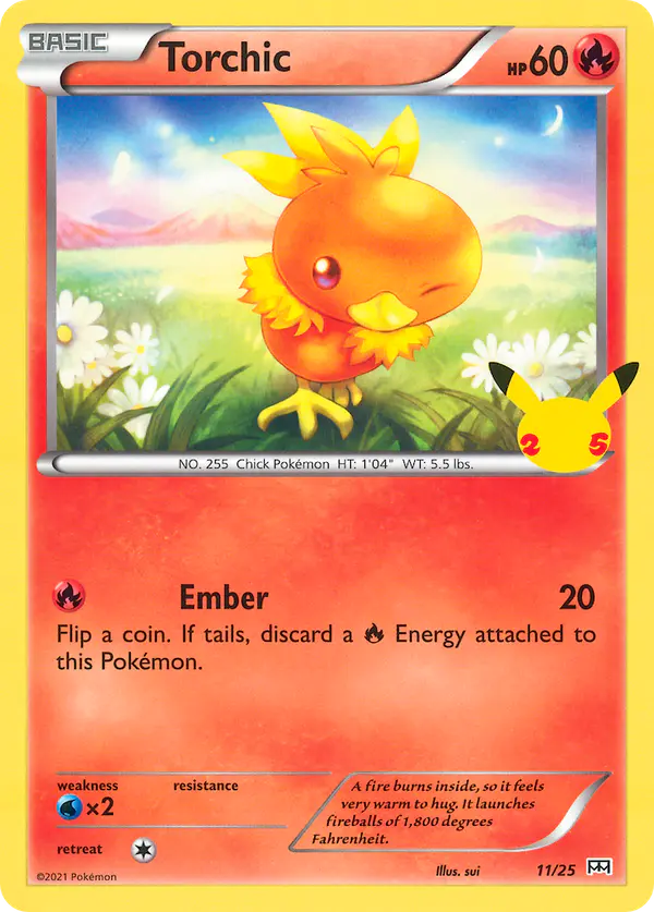 Carta Torchic 11/25 de McDonald's Collection 2021