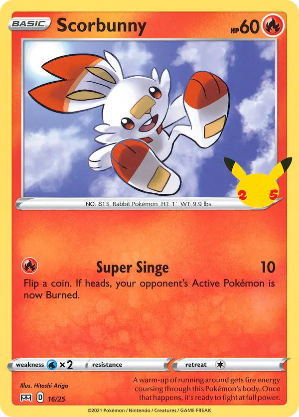 Carta Scorbunny 16/25 de McDonald's Collection 2021