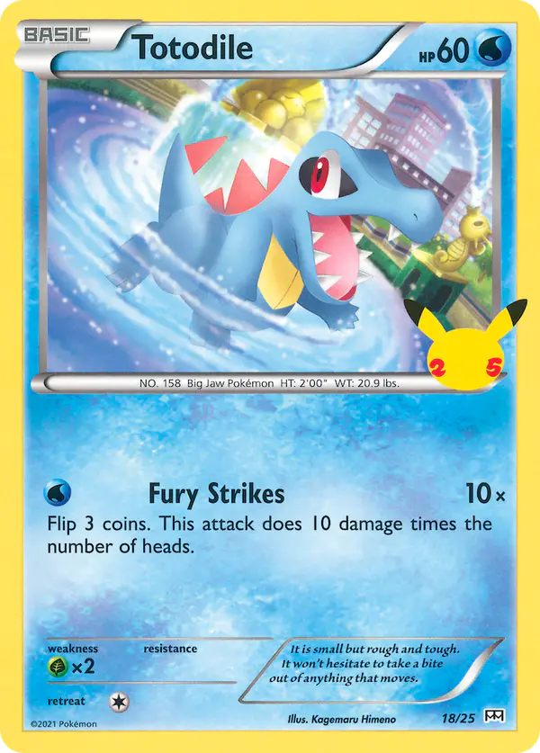 Carta Totodile 18/25 de McDonald's Collection 2021