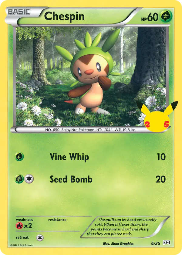 Carta Chespin 6/25 de McDonald's Collection 2021