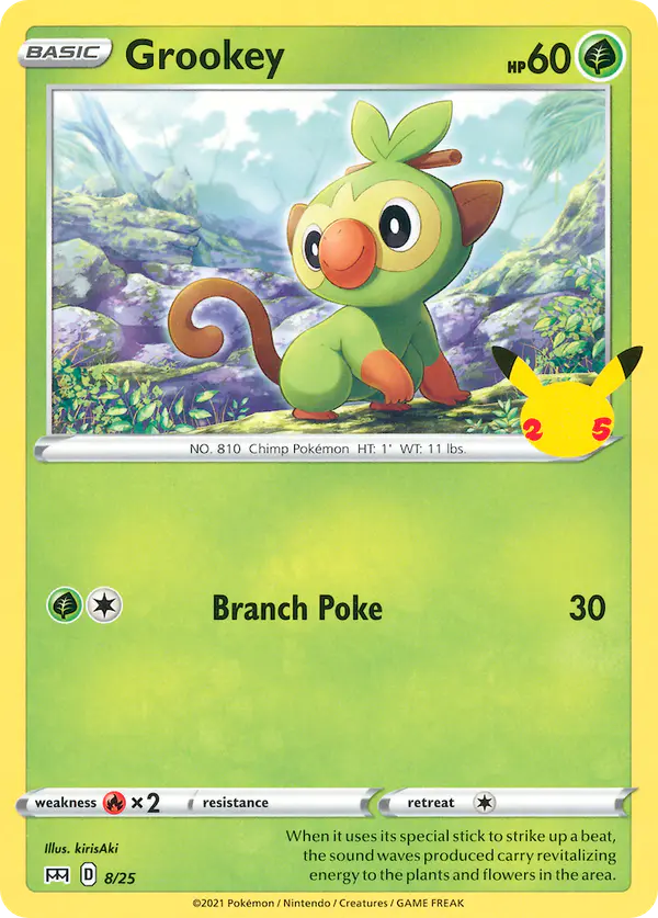 Carta Grookey 8/25 de McDonald's Collection 2021