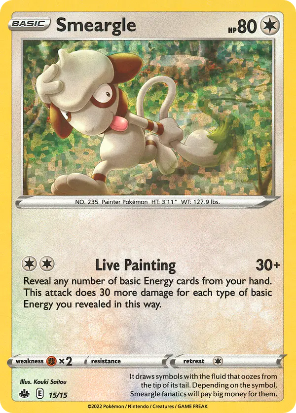 Carta Smeargle 15/15 de McDonald's Collection 2022