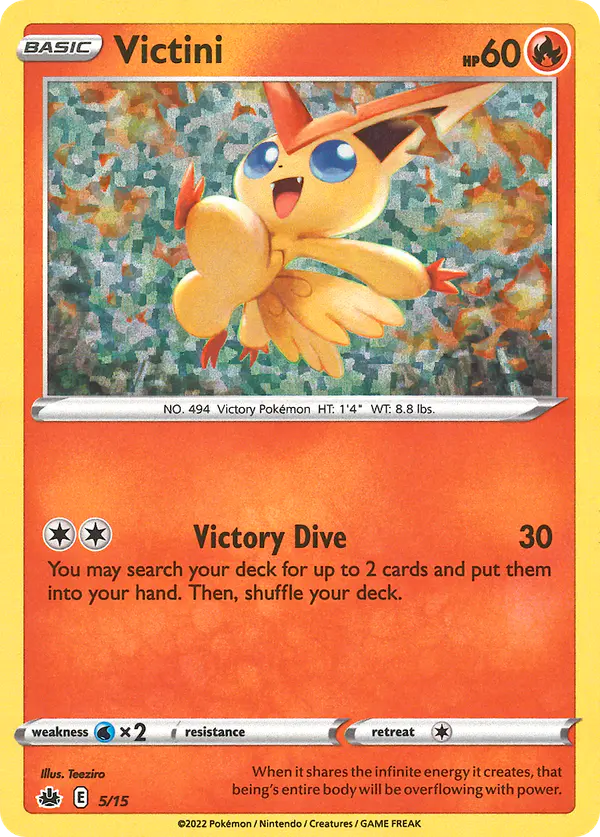 Carta Victini 5/15 de McDonald's Collection 2022