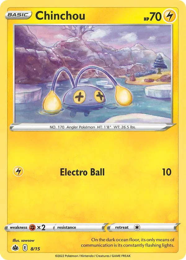 Carta Chinchou 8/15 de McDonald's Collection 2022