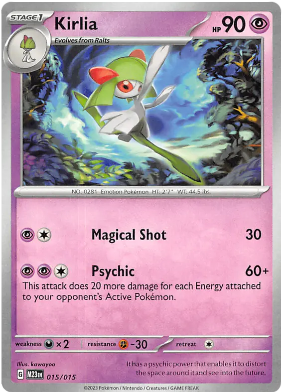 Carta Kirlia 15/15 de McDonald's Collection 2023