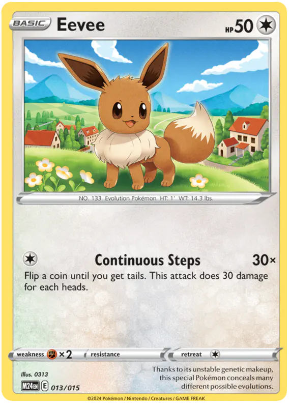 Carta Eevee 13/15 de McDonald's Collection 2024