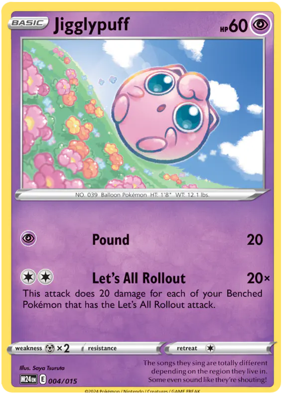 Carta Jigglypuff 4/15 de McDonald's Collection 2024