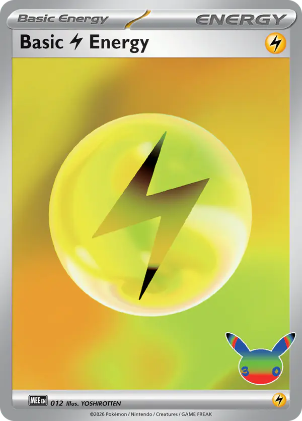 Carta Basic Lightning Energy 012/016 de Mega Evolution Energy