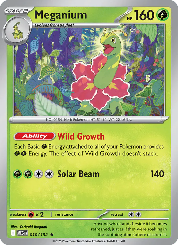 Carta Meganium 010/132 de Mega Evolution