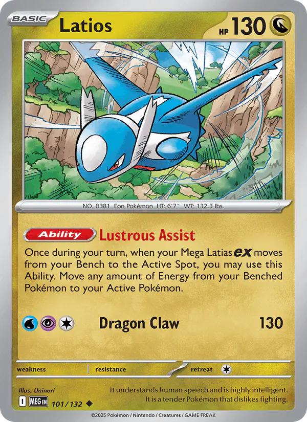 Carta Latios 101/132 de Mega Evolution