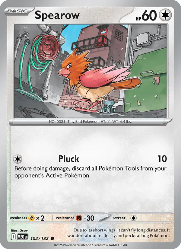 Carta Spearow 102/132 de Mega Evolution