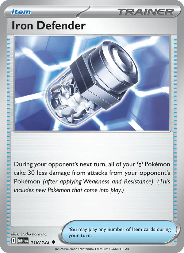Carta Iron Defender 118/132 de Mega Evolution