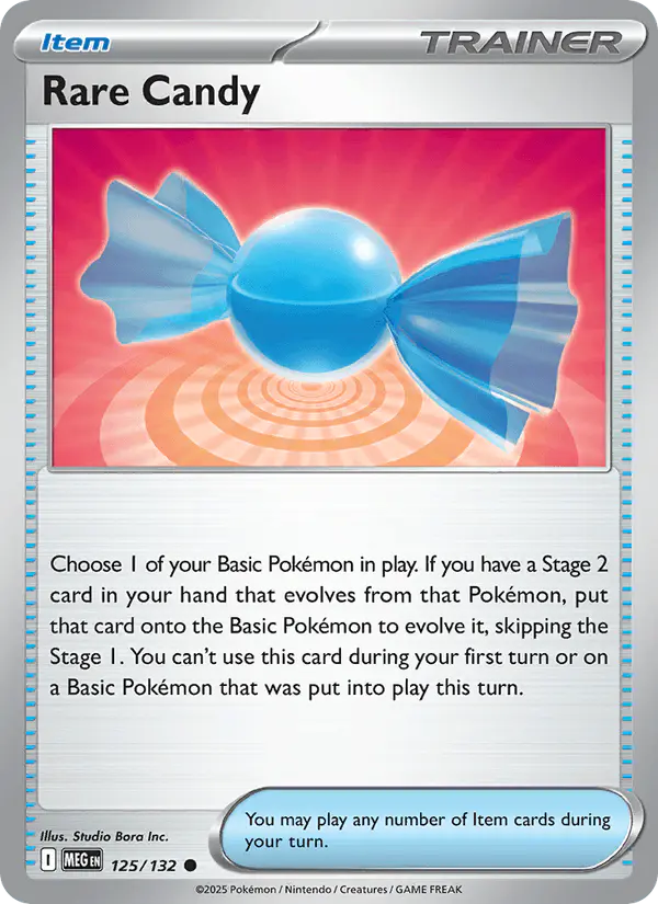 Carta Rare Candy 125/132 de Mega Evolution