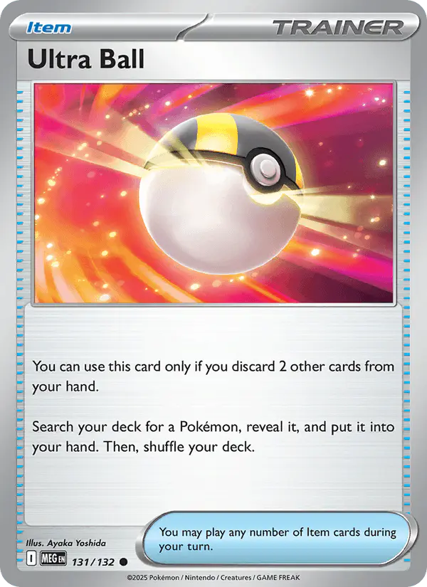 Carta Ultra Ball 131/132 de Mega Evolution