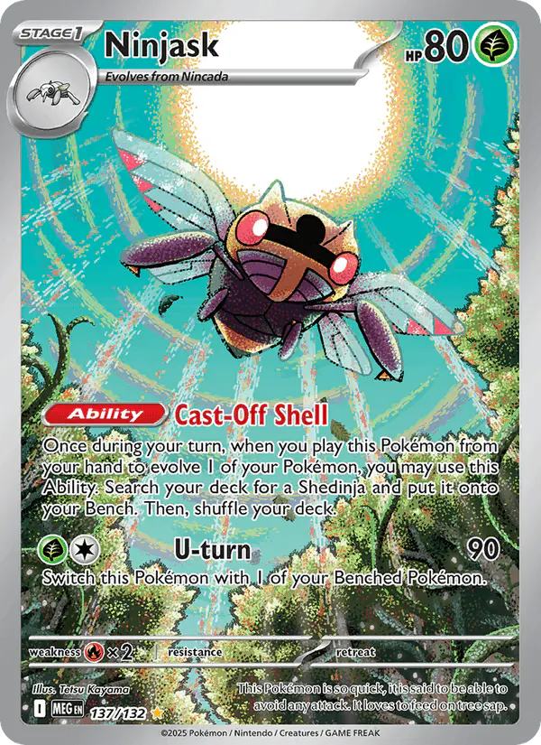 Carta Ninjask 137/132 de Mega Evolution