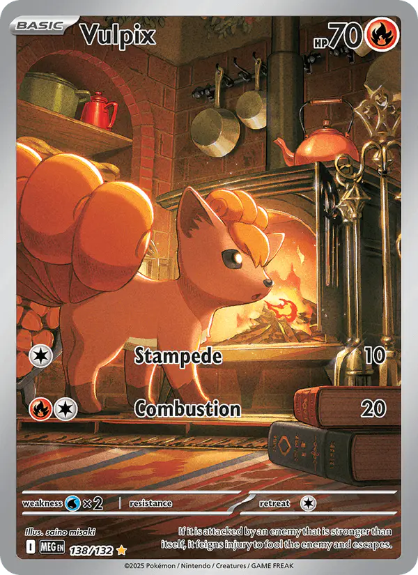 Carta Vulpix 138/132 de Mega Evolution