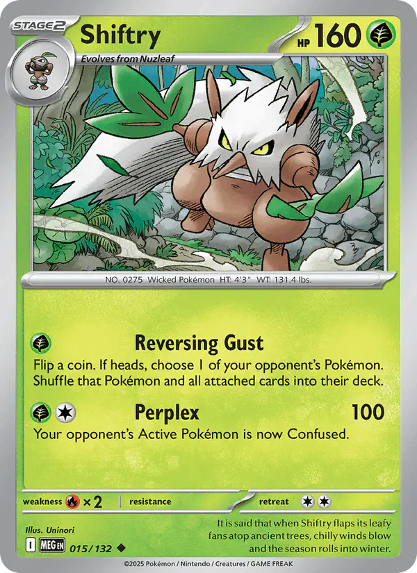 Carta Shiftry 015/132 de Mega Evolution