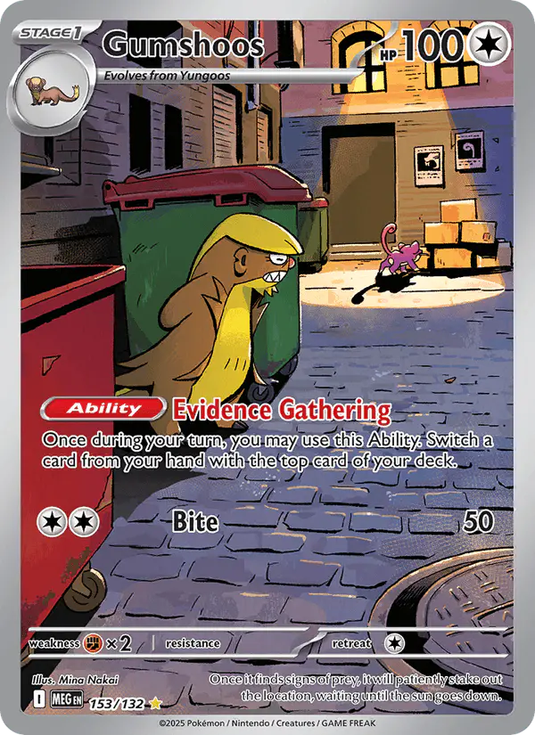 Carta Gumshoos 153/132 de Mega Evolution