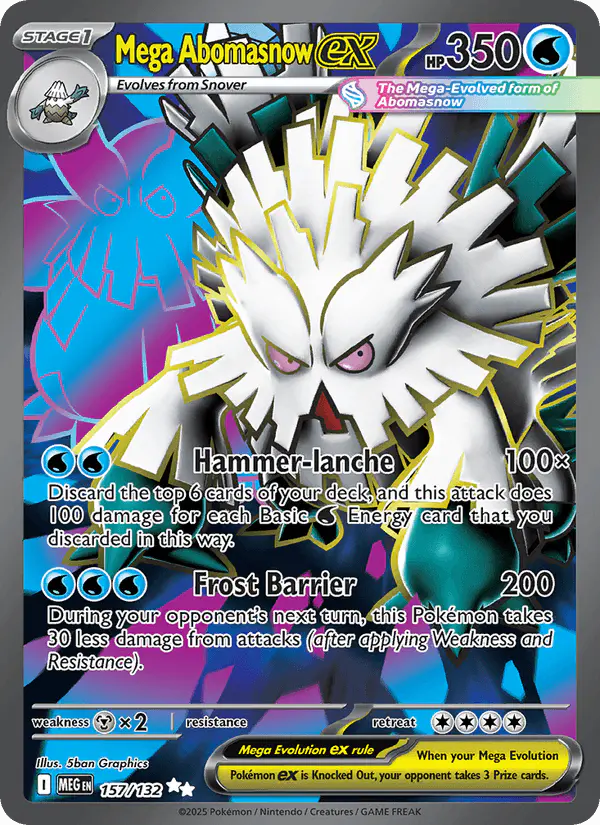 Carta Mega Abomasnow ex 157/132 de Mega Evolution