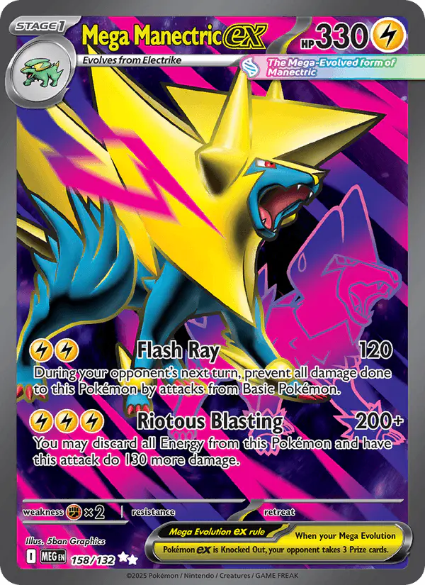 Carta Mega Manectric ex 158/132 de Mega Evolution