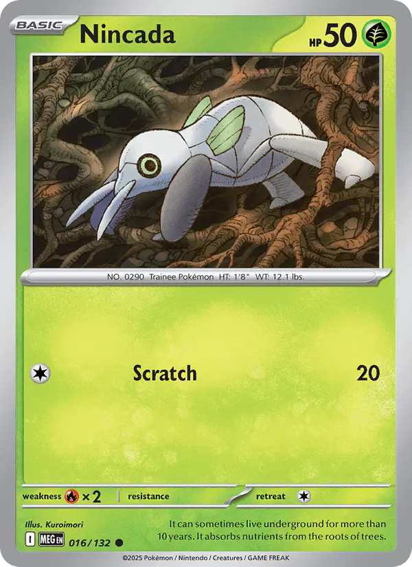 Carta Nincada 016/132 de Mega Evolution