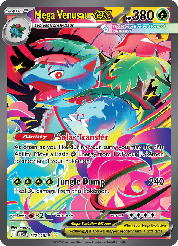 Carta Mega Venusaur ex 177/132 de Mega Evolution