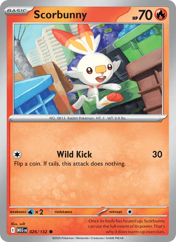 Carta Scorbunny 026/132 de Mega Evolution