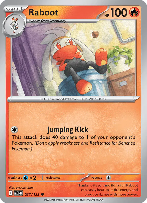 Carta Raboot 027/132 de Mega Evolution