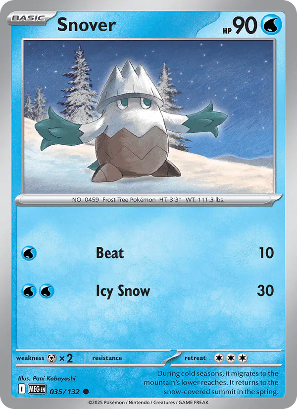 Carta Snover 035/132 de Mega Evolution